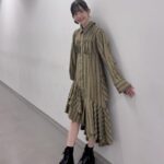 【僕青】早﨑すずきちゃんの私服！ビスチェ風デザインがポイントのシャツワンピース