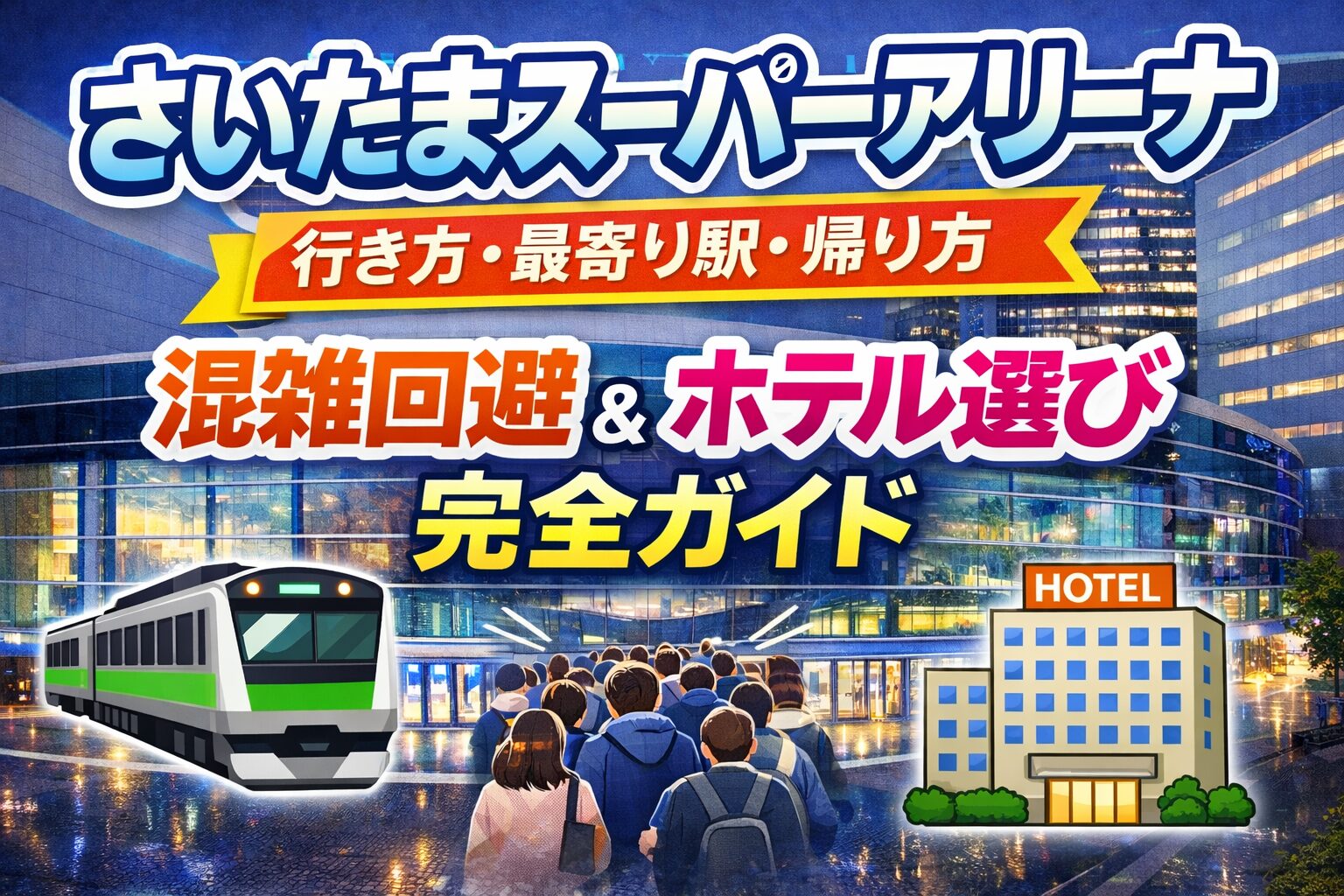 さいたまスーパーアリーナ 行き方・最寄り駅・帰り方まとめ｜終演後の混雑回避とホテル選び完全ガイド
