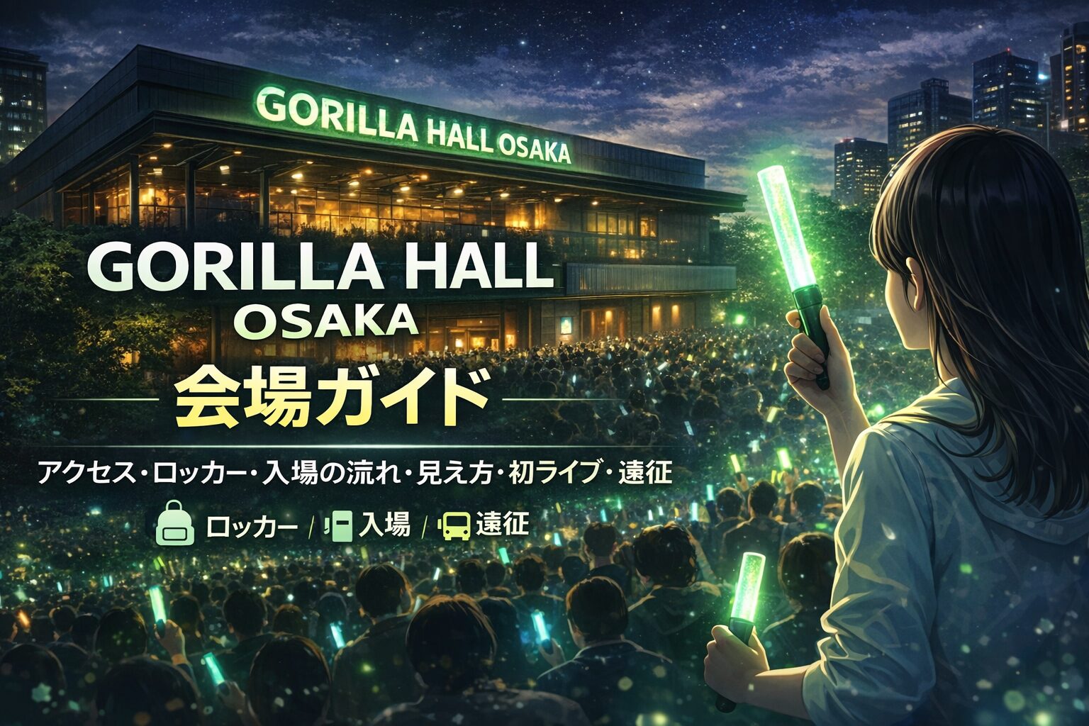 GORILLA HALL OSAKA 会場ガイド|アクセス・ロッカー・入場の流れ・見え方・初めてのライブ&遠征