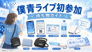 僕青ライブ初参加の持ち物は？ペンライト・バッグなど必要なものを紹介