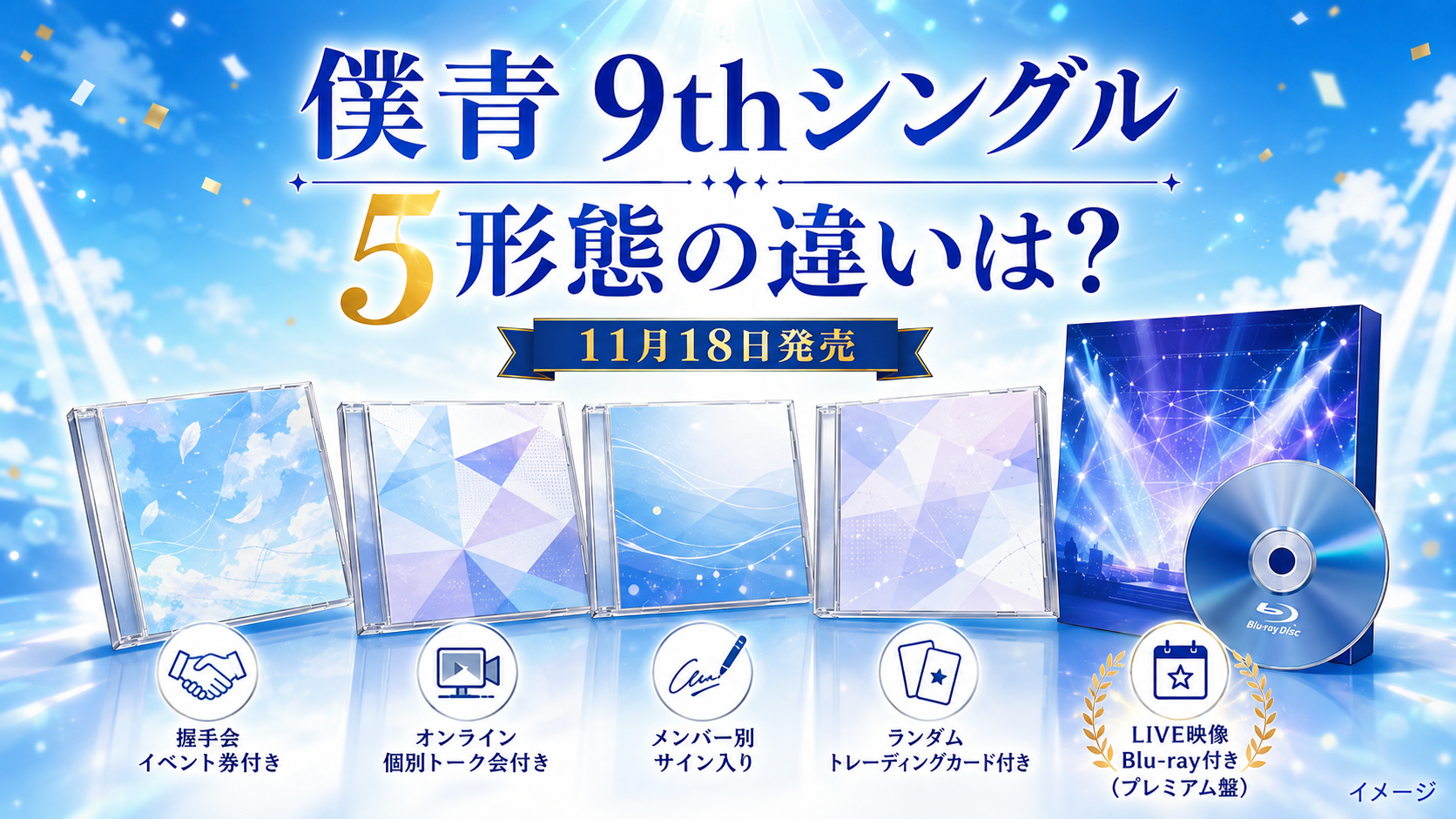 僕青9thシングルはいつ発売?5形態の違い・LIVE盤収録内容とイベント日程