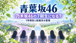 青葉坂46は乃木坂46の7期生になる？1年限定の理由と配属先を整理