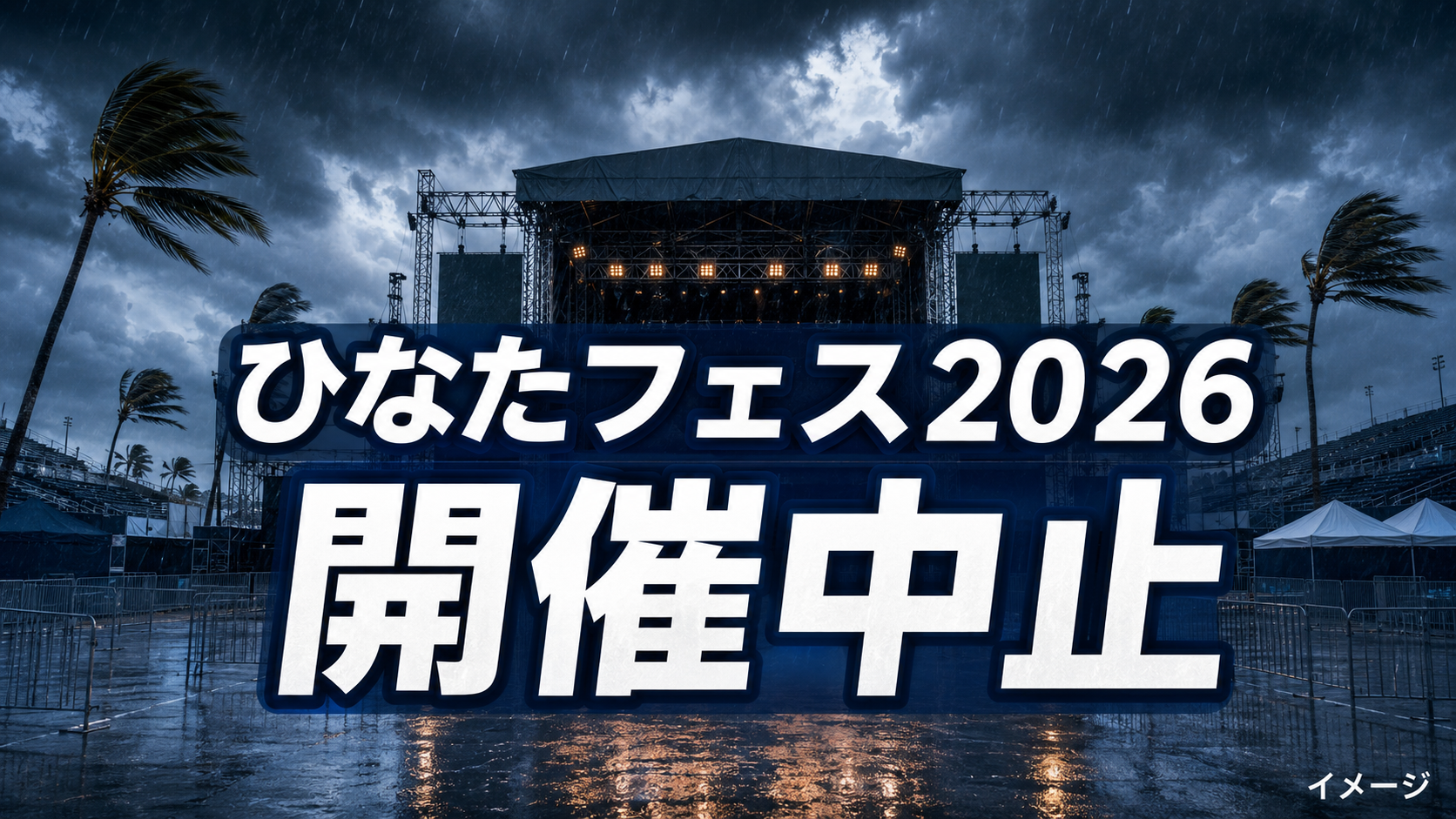 ひなたフェス2026はなぜ中止?チケット払い戻し・振替開催と交通費を整理