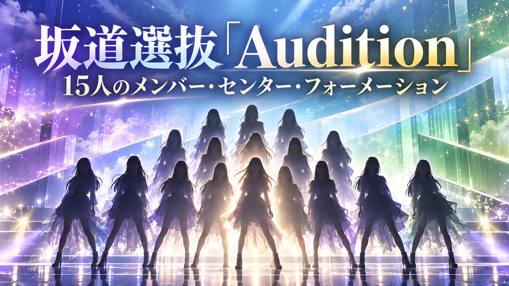 坂道選抜「Audition」のメンバーは誰？15人のフォーメーションとセンターを整理