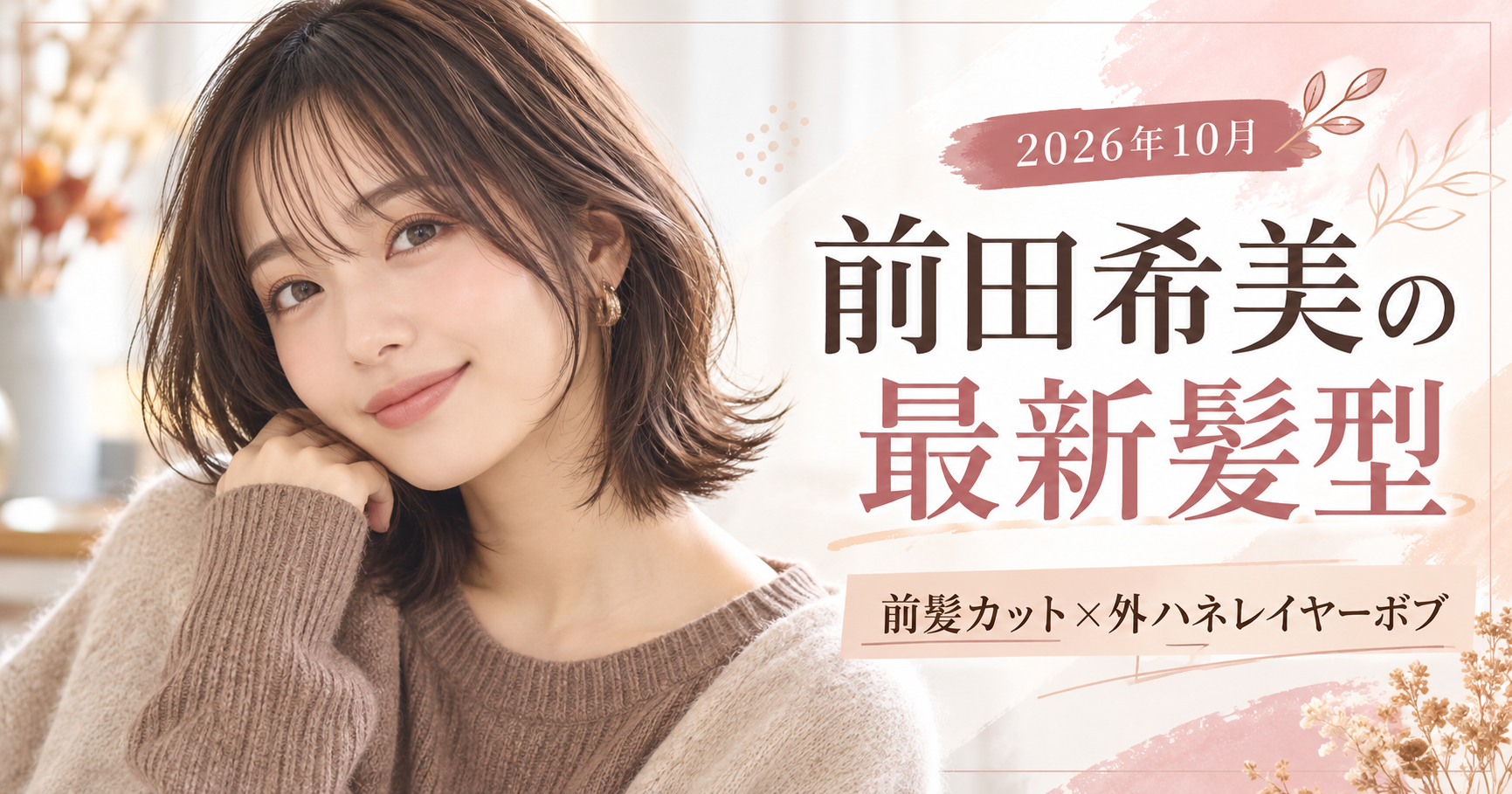 前田希美の最新髪型を再現!前髪あり外ハネボブのオーダー方法とセット術